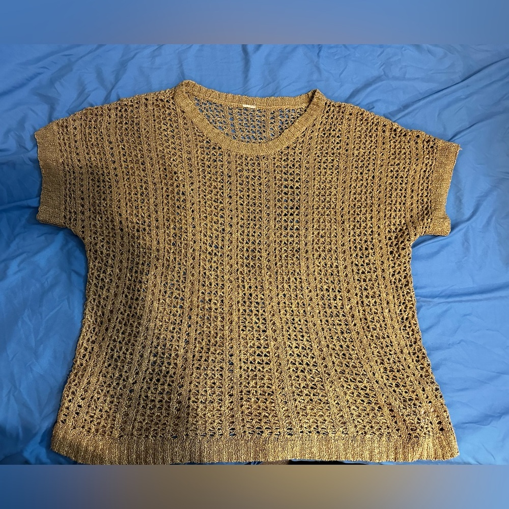 Gold Knit cover up top